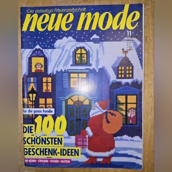 EUC Neue Mode Sewing Pattern Magazine Nov 1989 Christmas  Vintage In German - Picture 1 of 7